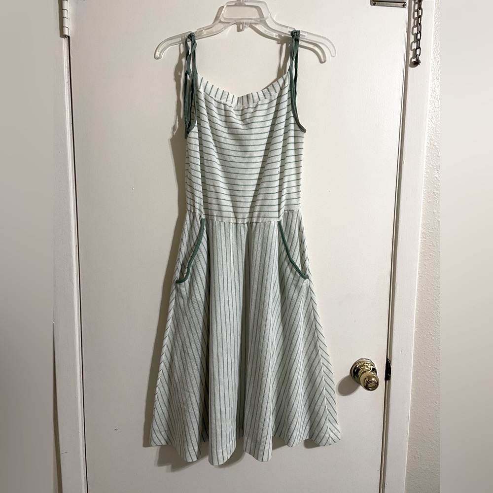 Vintage Green & White Dress